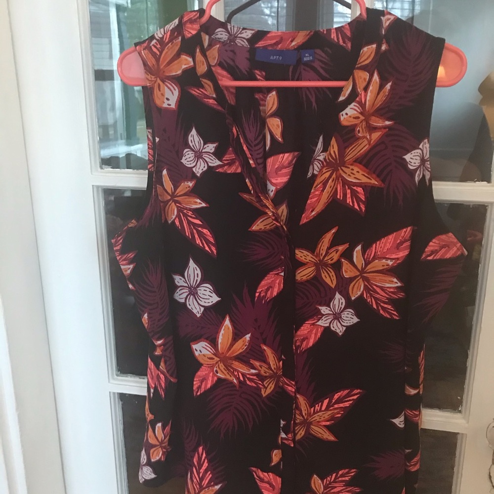 Apt. 9 Floral button blouse
